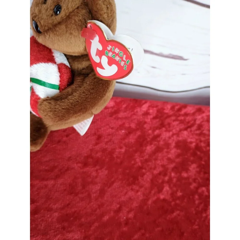 TY 2005 Jingle Beanies Yummy the Bear‎ Ornament Plush